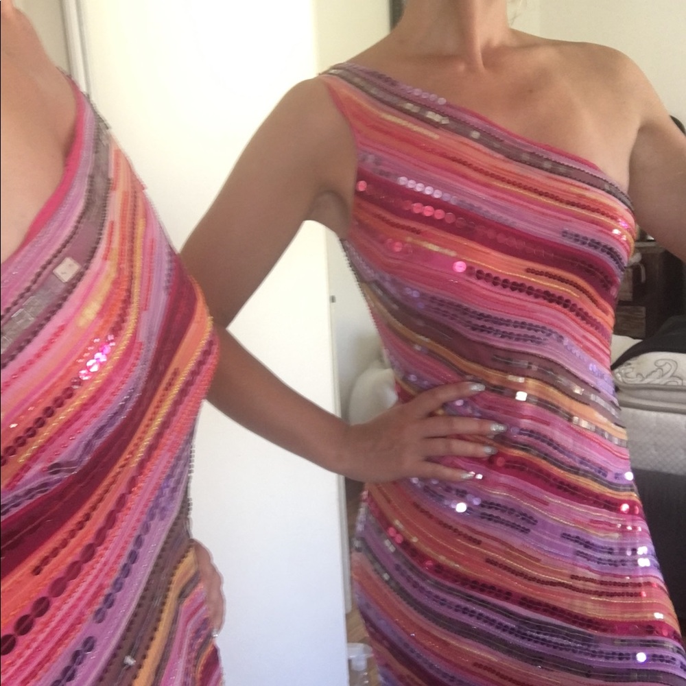 Rare Jenny Packham hand-stitched sequin dress